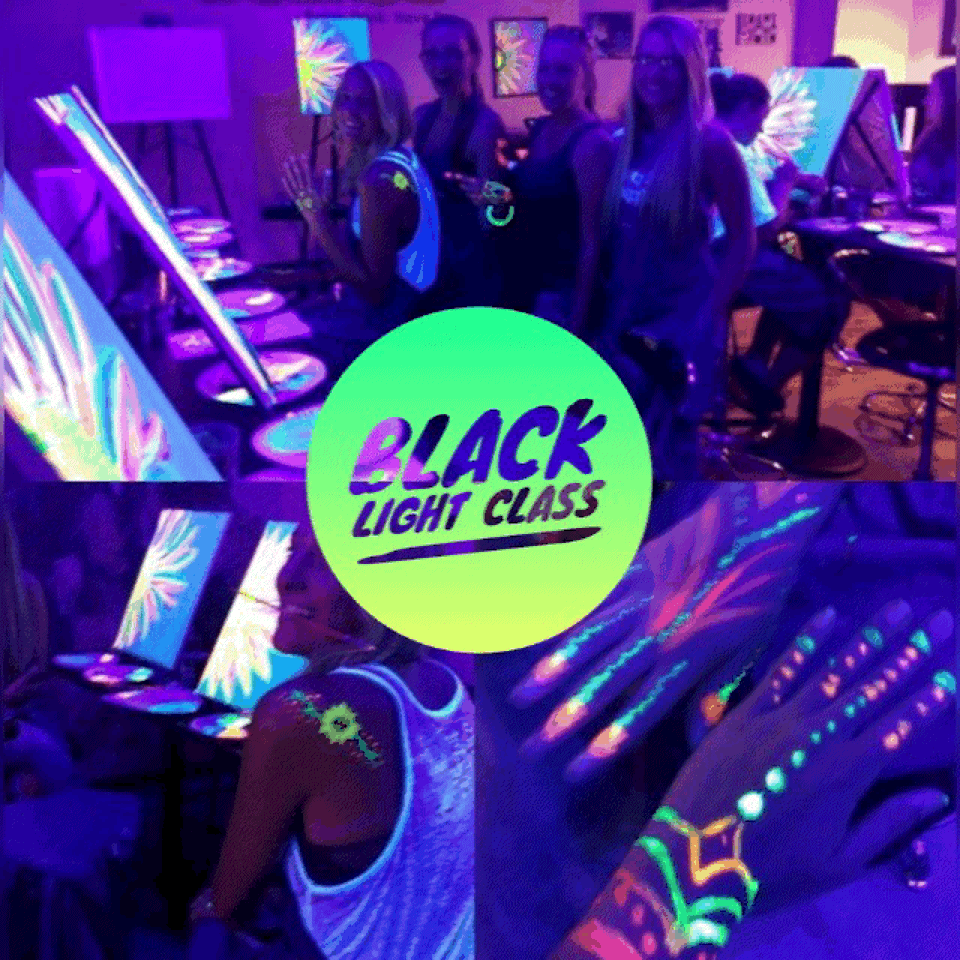 Desert Aglow at Dusk (under blacklight)